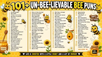101+ Bee Puns That Are Simply Un-bee-lievable 🐝😂