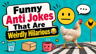 Funny anti jokes collection with unexpected punchlines that are weird, clean, and hilariously confusing.