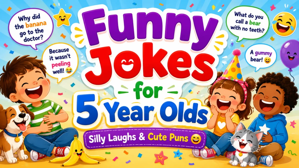 Funny Jokes for 5 Year Olds: Silly Laughs & Cute Puns 😄