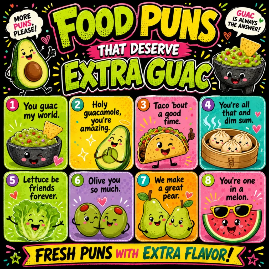 🌮 Food Puns That Deserve Extra Guac