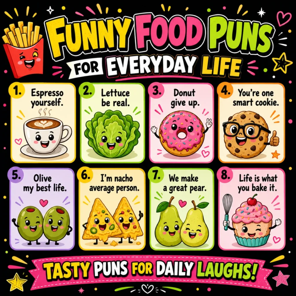 🍟 Funny Food Puns for Everyday Life