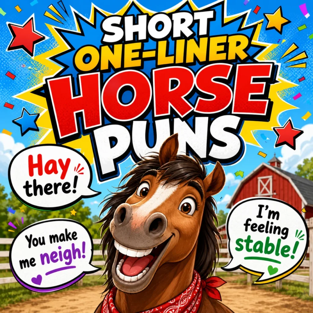 😂 Short One-Liner Horse Puns