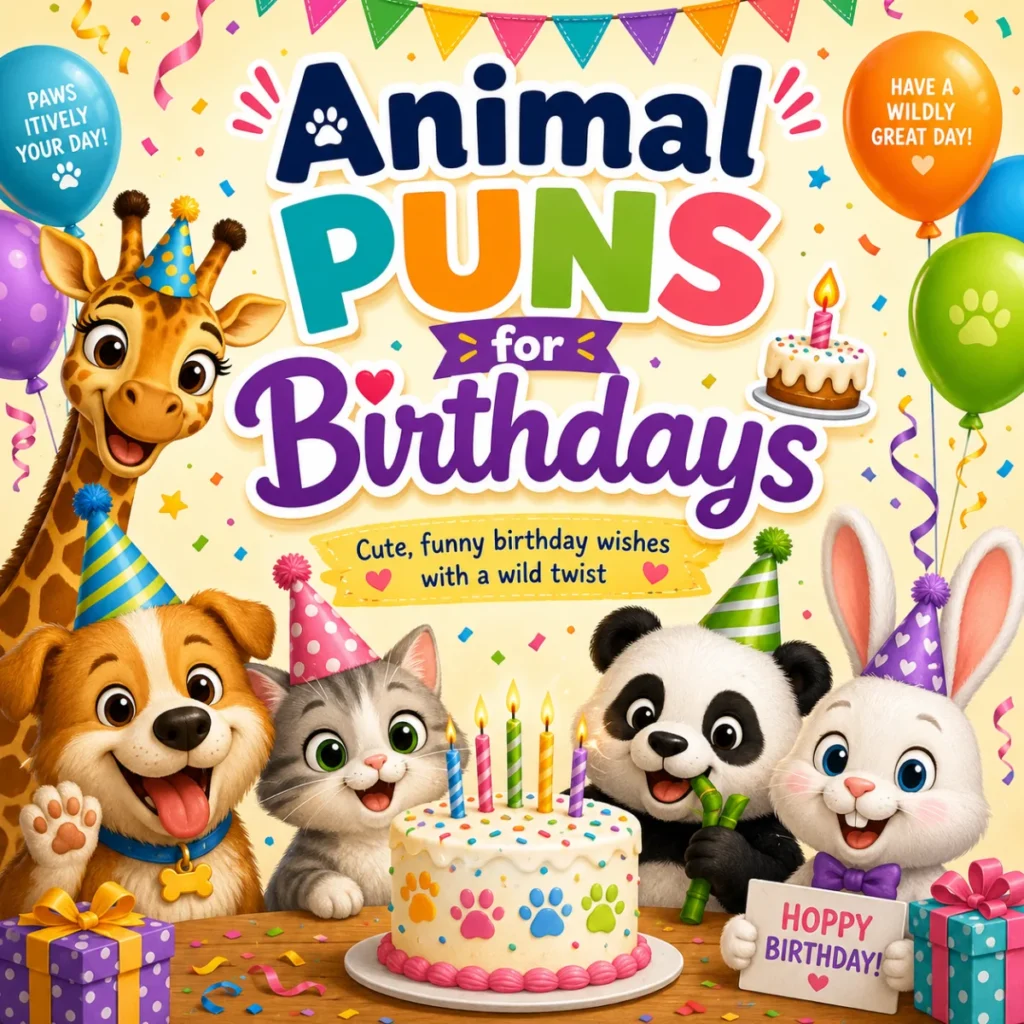 Animal Puns for Birthdays 🎂