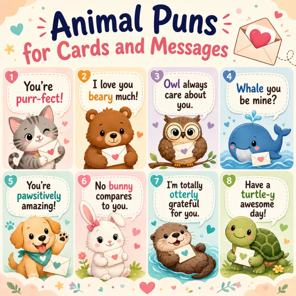 Animal Puns for Cards and Messages 💌