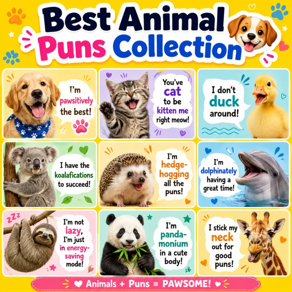 Best Animal Puns Collection 🐶
