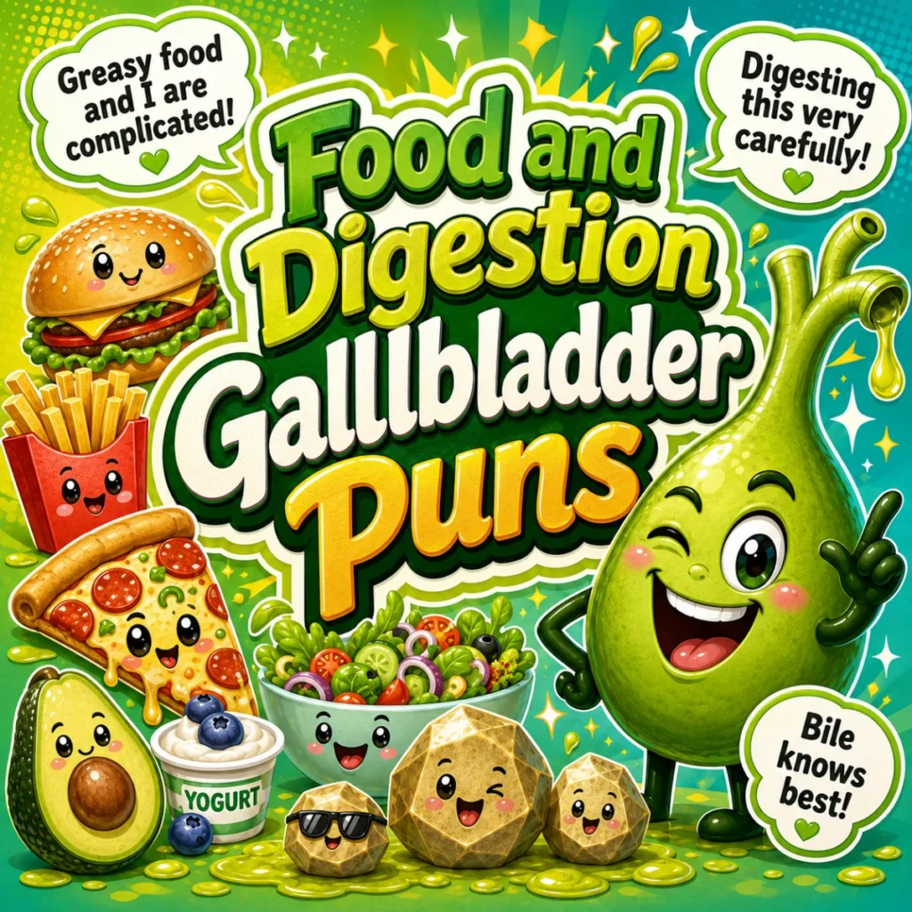 Food and Digestion Gallbladder Puns 🍔