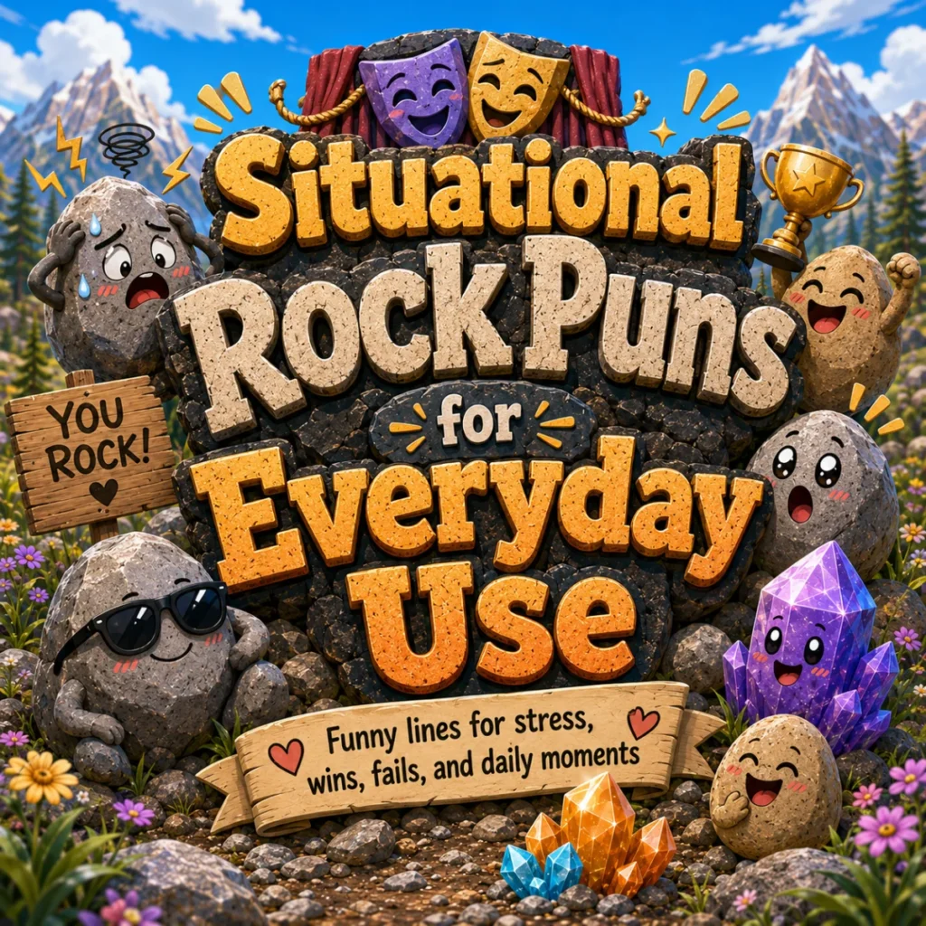 Situational Rock Puns for Everyday Use 🎭