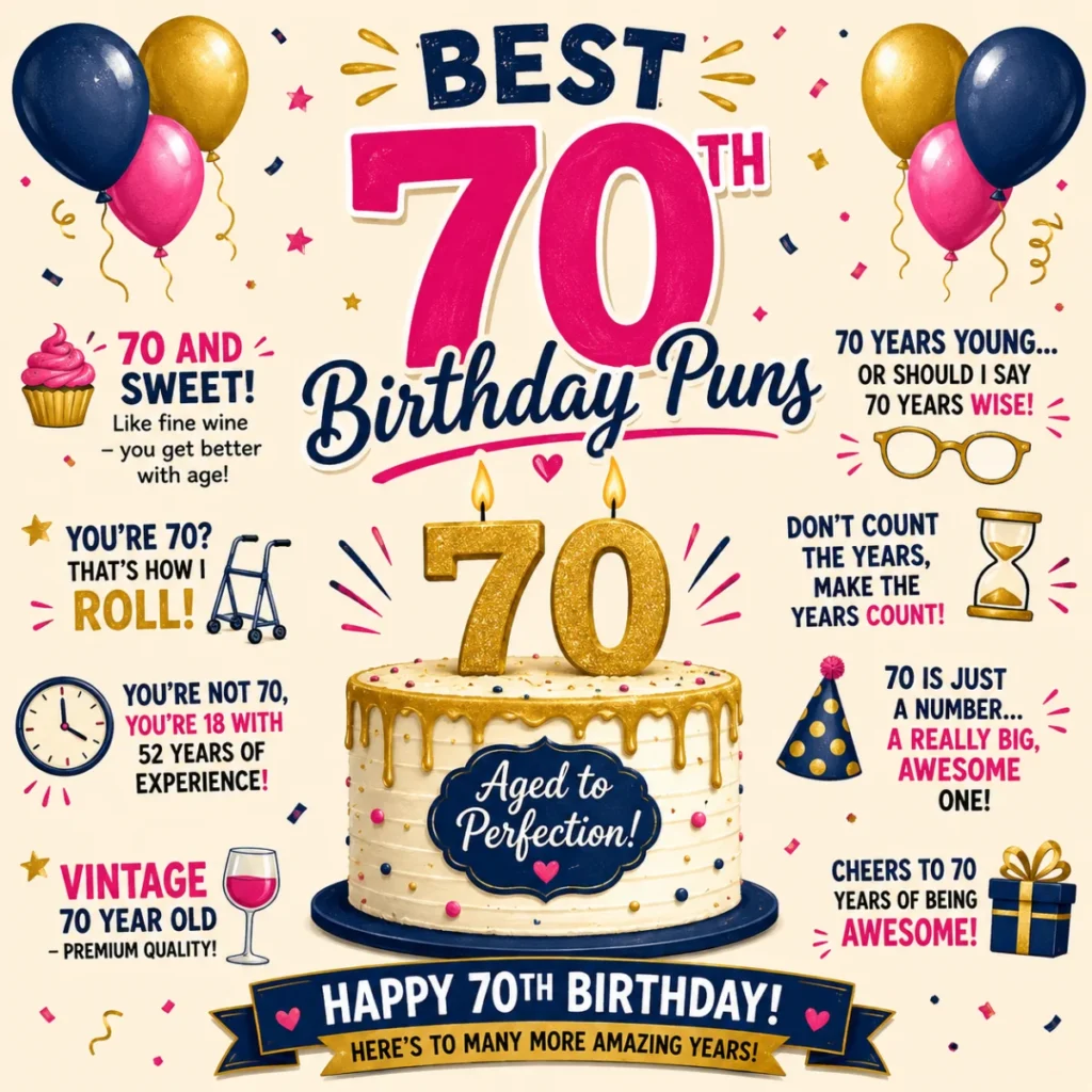 🎂 Best 70th Birthday Puns