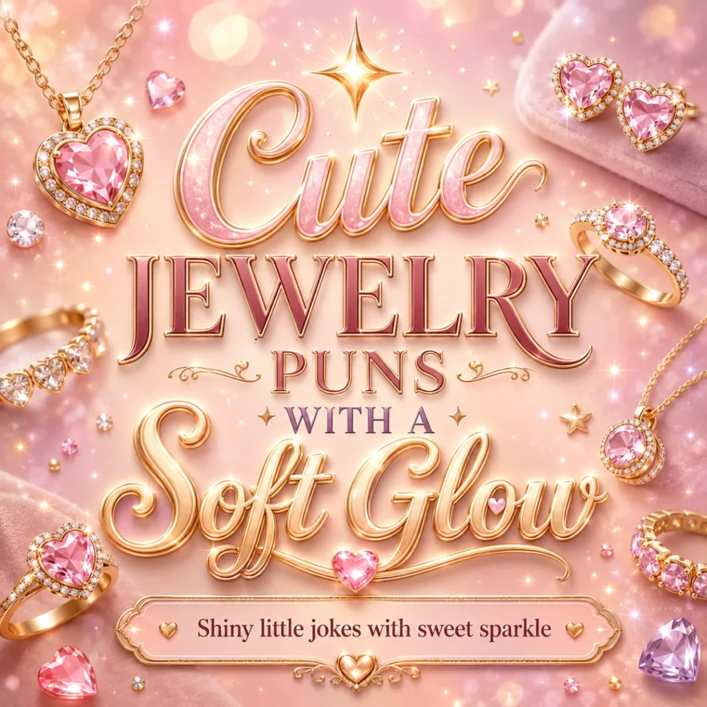 💫 Cute Jewelry Puns With a Soft Glow