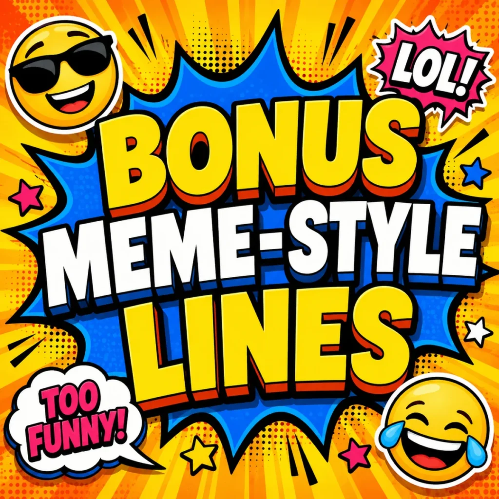😎 Bonus Meme-Style Lines