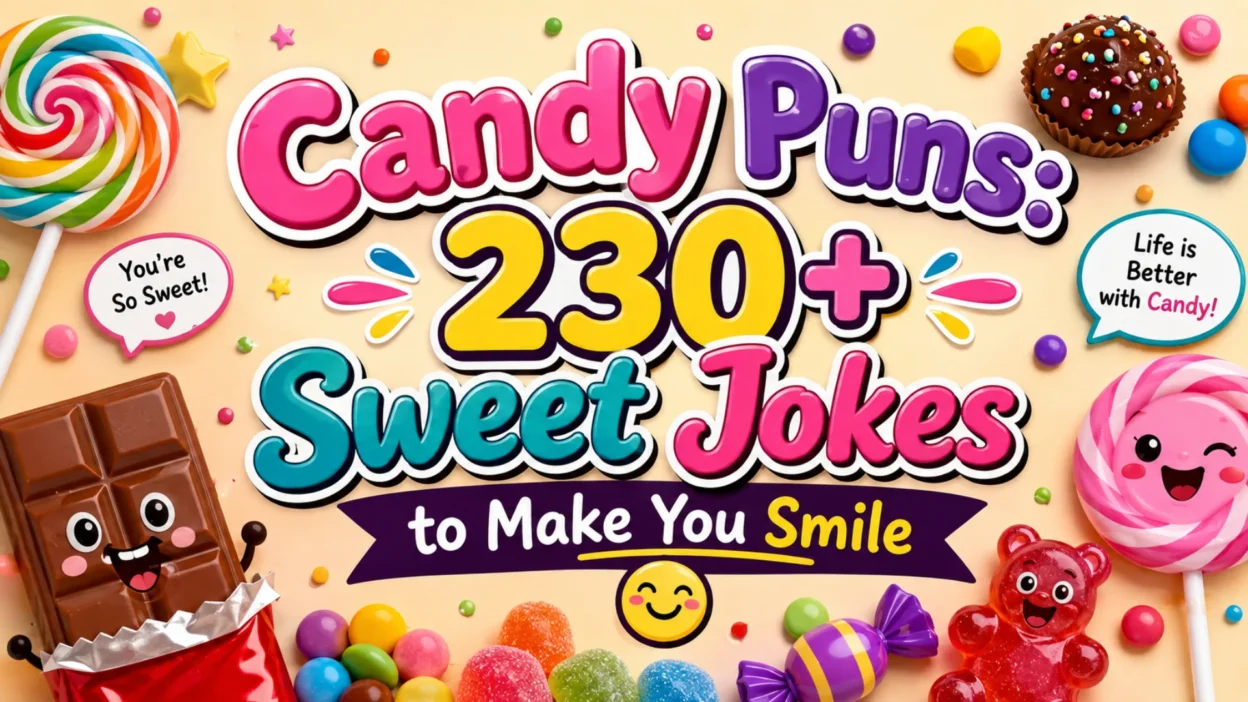 Candy puns 230+ sweet jokes to make you smile with colorful candy and chocolate
