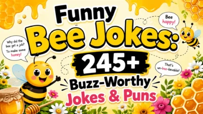 Funny bee jokes 245+ buzz-worthy jokes and puns with cute cartoon bees