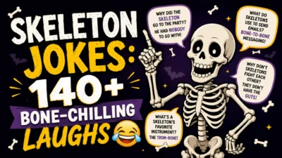 Skeleton jokes 140+ bone-chilling laughs with funny cartoon skeleton