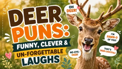 Deer puns with funny and clever deer jokes