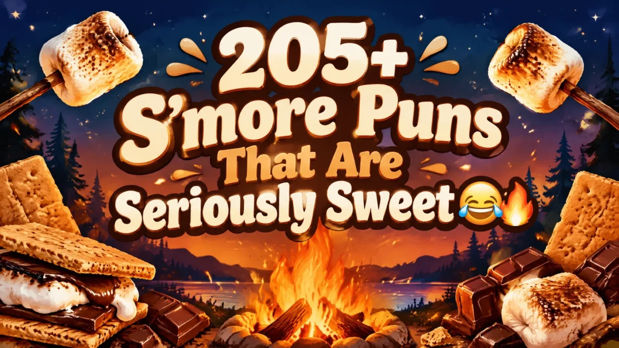 205+ Smore Puns That Are Seriously Sweet with toasted marshmallows, chocolate, and graham crackers