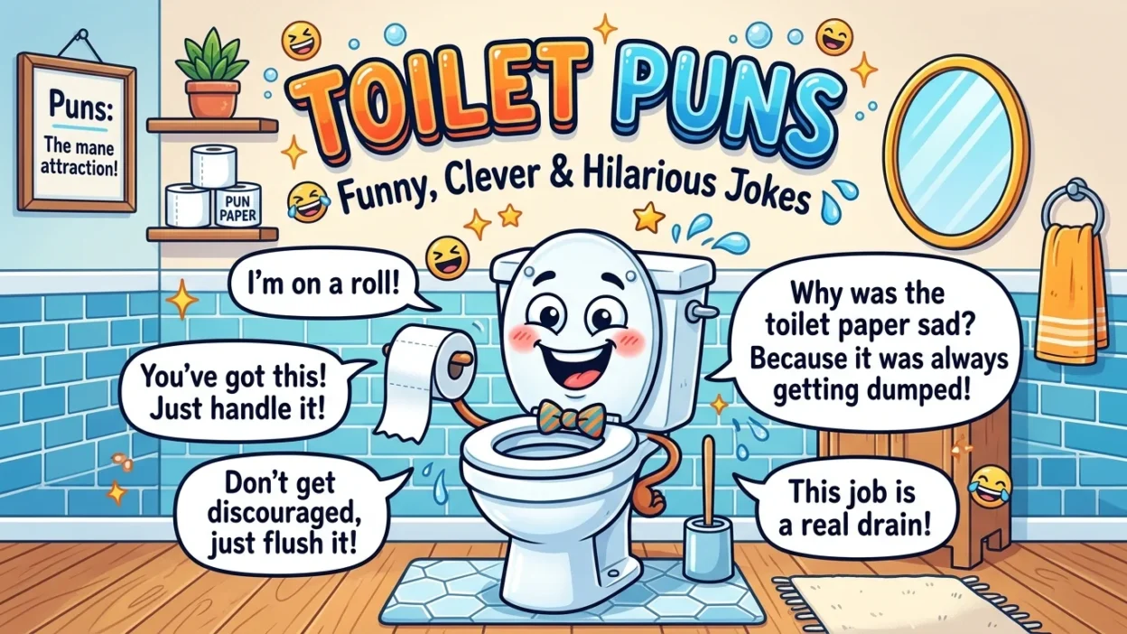 Toilet Puns: Funny, Clever & Hilarious Jokes