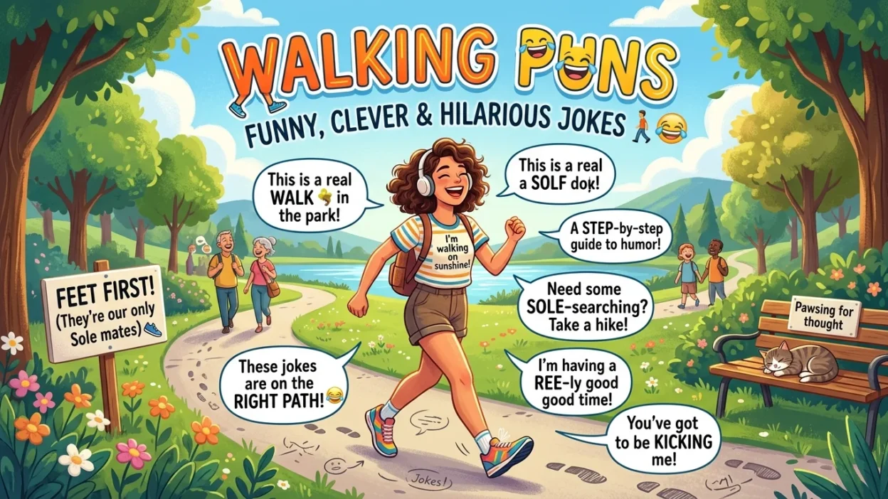 Walking Puns: Funny, Clever & Hilarious Jokes
