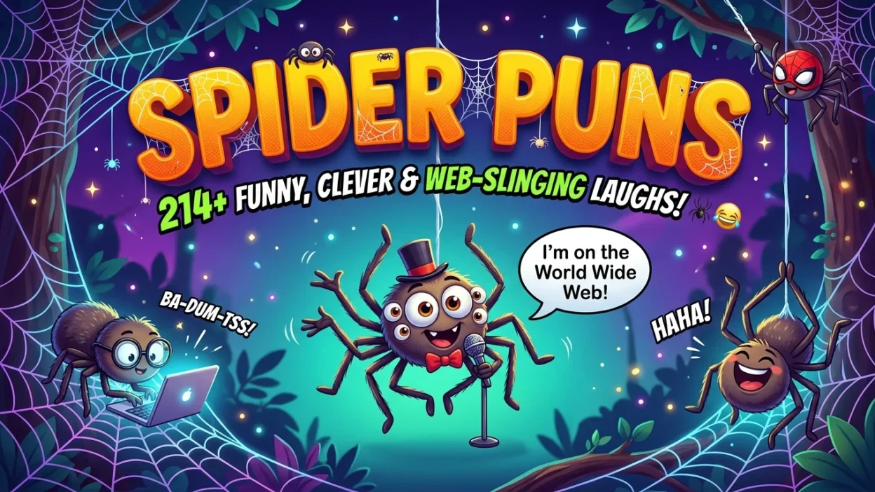 Spider Puns: 214+ Funny, Clever & Web-Slinging Laughs