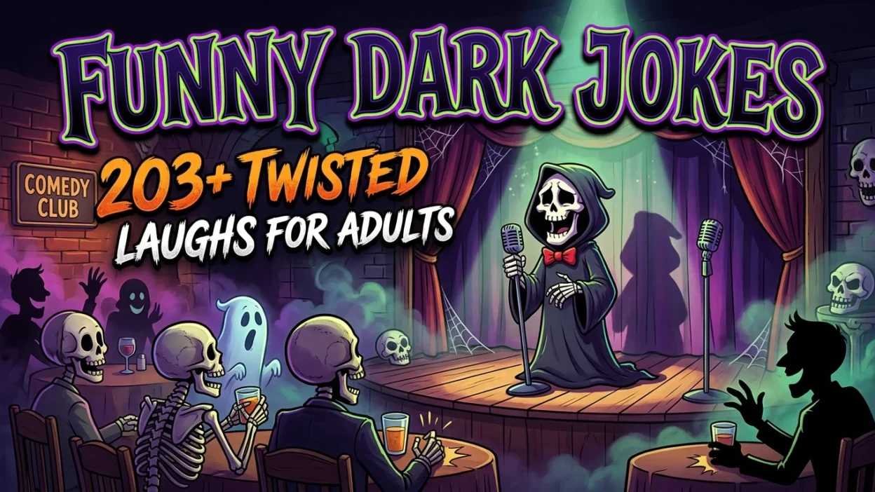 Funny Dark Jokes: 203+ Twisted Laughs for Adults